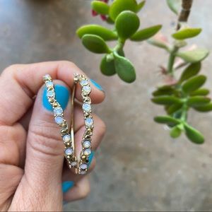 lucky brand opalescent hoop earrings